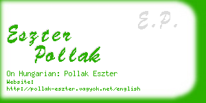 eszter pollak business card